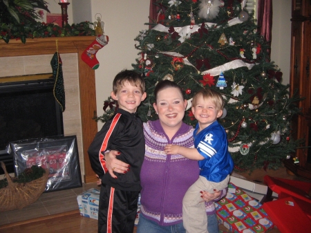 Aunt Crissy and my sons Charlie (R) and  Jerry(L)