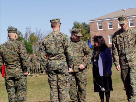 MGySgt Corley and Malinda Corley at Retirement