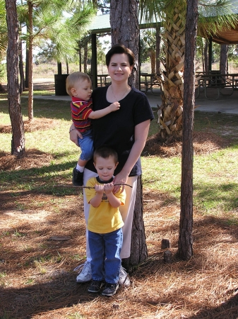 Mommy and her boys at the park