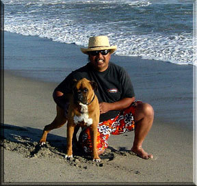 Samson & I on Da Beach...