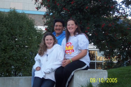 my two daughters and I at the Town Square