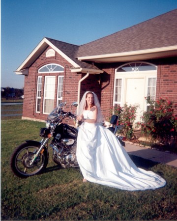 Wedding dress and Bike