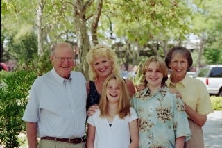 Ann with the 'rents and the kids