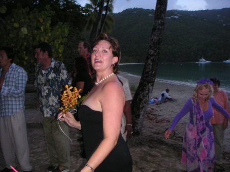 "Best woman" in friends' beach wedding, Magen's Bay