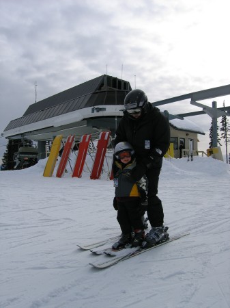 taking a run at Sun Peaks