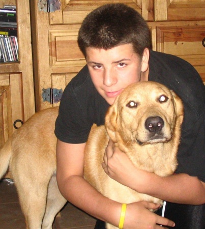 My son Austin and our dog Leo.