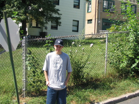  My son visiting Grandmas house in Edgewater N j