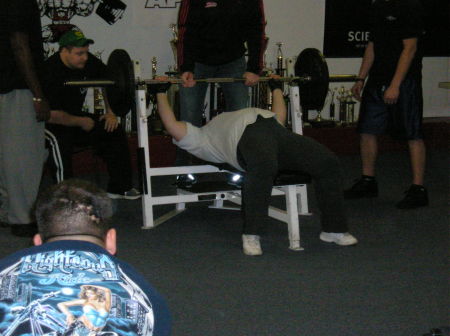 200lb bench press--won the competion!