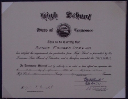 High School Diploma, Hume-Fogg Tech.