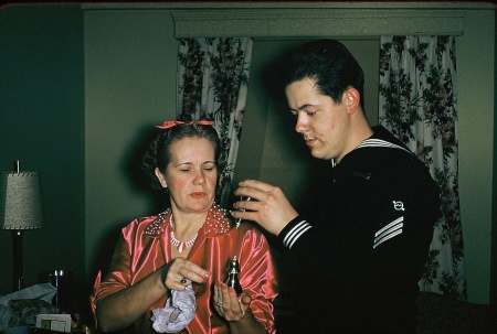 Mom & I In Bostom Manger Hotel 1955.