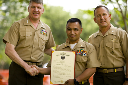 Promotion in the Pentagon Courtyard