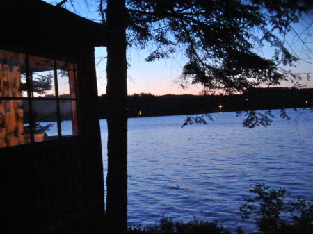 from the cabin bedroom at night