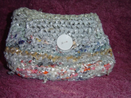 recycled clutch purse