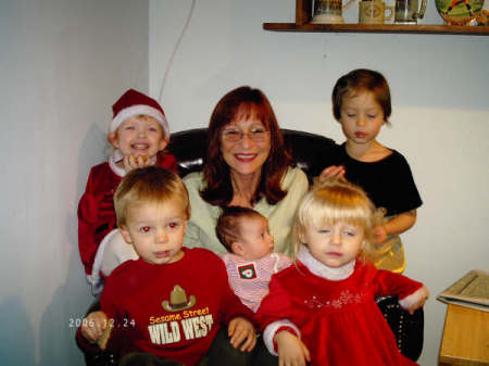 All 5 grandkids & me