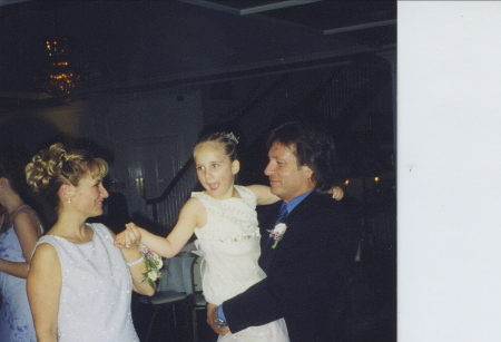 stepsons wedding,with wife and daughter