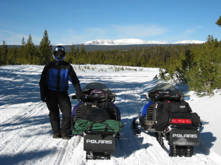 Snowmobiling in Wyoming every winter