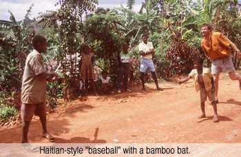 Playing ball in Haiti