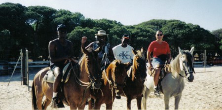 the horse ride on the beach