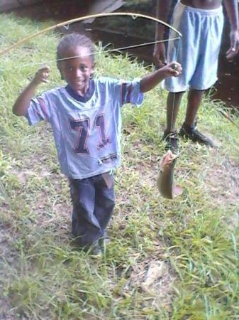 Timmorie Suggs with his first catch!!!! 2011