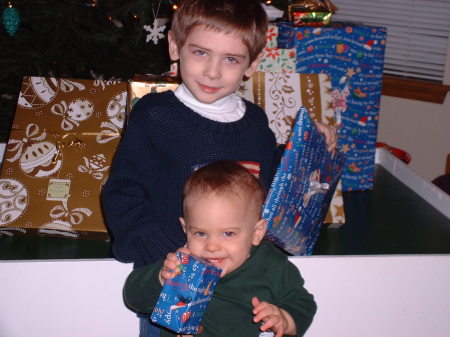 Tyler and Zach Christmas 2006