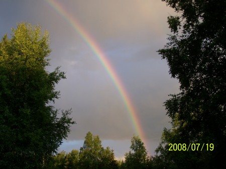 rainbow in our backyard