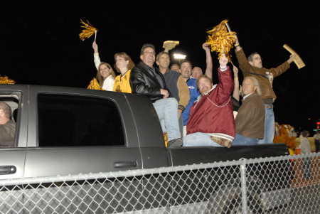 Our Float during halftime at Homecoming Game 2