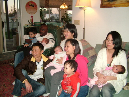 Some of the family and offspring during Thanksgiving 2007