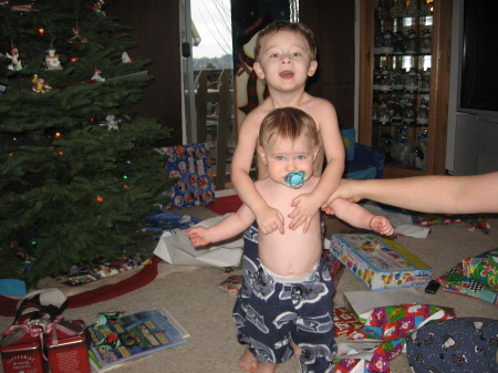 My boys at Christmas 2008