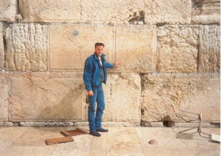 Standing at the Wailing Wall in Jerusalem 02/1992