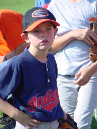 My 7-yr. old son at baseball camp in 2005