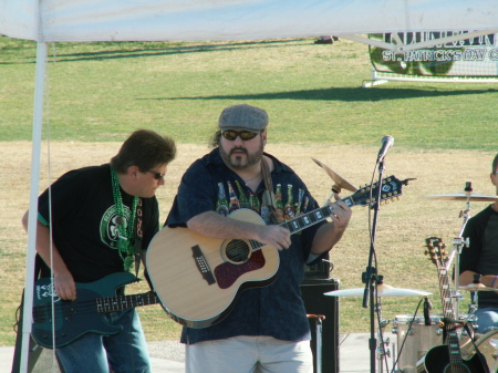 Playing the guitar at Fountain Hills St. Patrick's Day Fest.