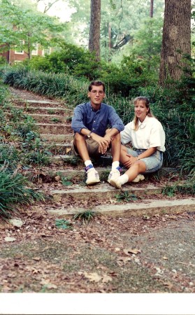 Wife and I on the steps