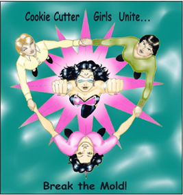 Issue #1 of COMIC BOOK:  Girl Power Pop Superhero, Cookie Cutter Girl!