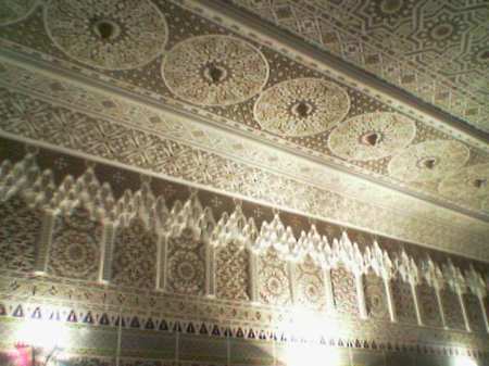 A Typical Moroccan Ceiling Inside a Home