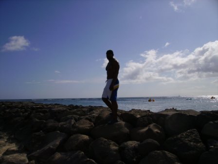 on the rocks in hawaii