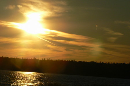 Sunset Lake Huron