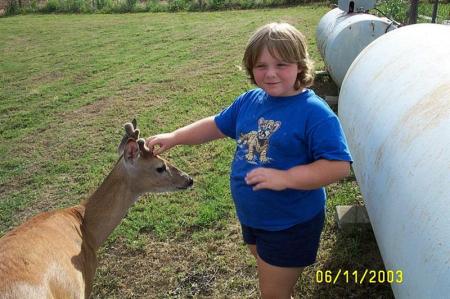 My daughter Dani and Bucky the Deer