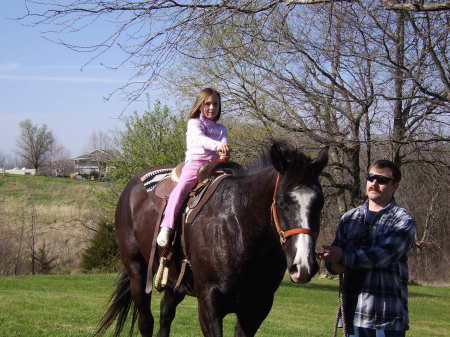 Breeana on horseback