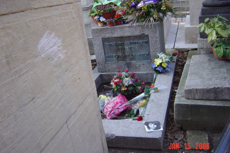 Jim Morrison's grave in Paris