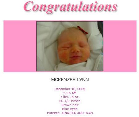 McKenzey's Birth