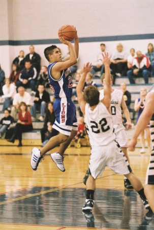 My son Mark playing basketball