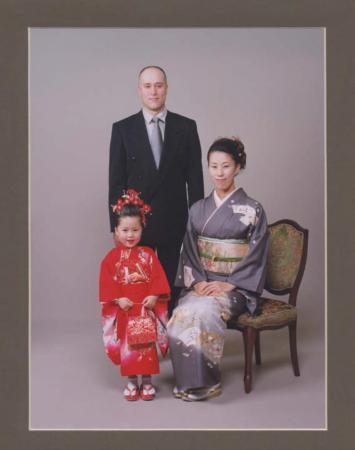 My wife-Miho, daughter Moet  and myself.