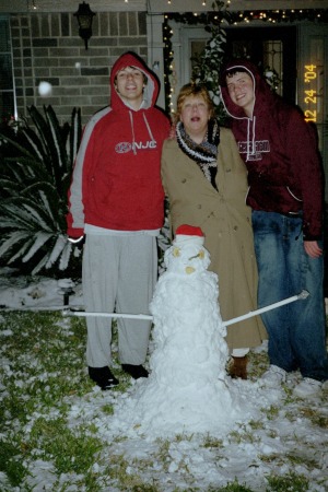 Christmas Eve with our snowman!