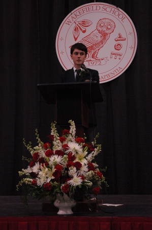 alex at 8th grade graduation