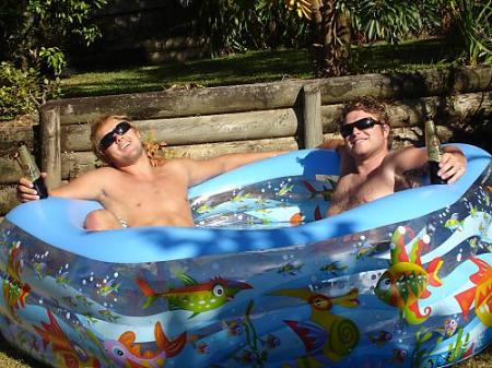 lazy day in the kids paddling pool (jacquzzi)at home