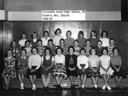 Grade 6 at Cornwallis Junior High, 1958/59