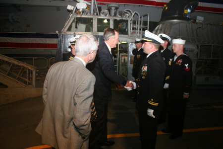 Hand shake w/ Hon. George H. W. Bush