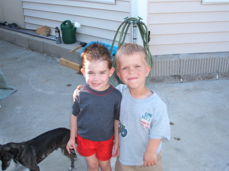 My 4 year old Andrew and my 9 year old Noah