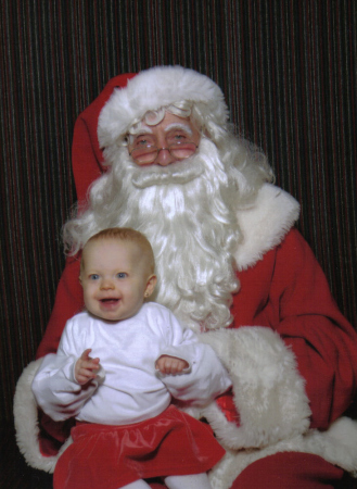 Rachael's fist picture with Santa