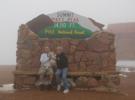 Todd, Blondie and I Pikes Peak Summit